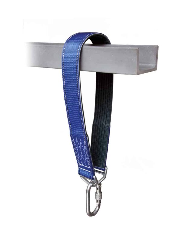 Båndsling med PVC-beskyttelse og karabin