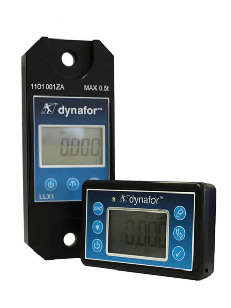 Dynafor elektronisk kranvægt til måling af trækstyrke (N) og for at bestemme aktuel vægt (kg)